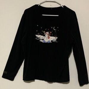Black Snowman Women’s Long Sleeve Shirt